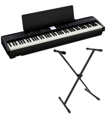 Zdjęcie produktu dla Pianino sceniczne Roland FP-E50 z statywem do klawiatury