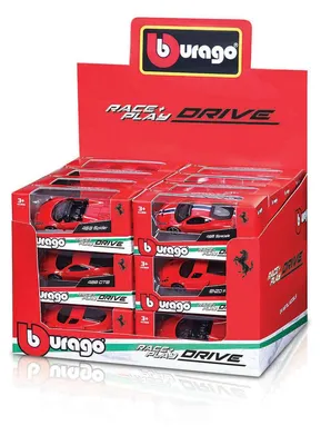 Image de BBURAGO 03010251 : Voiture Ferrari, échelle 1/64, rouge
