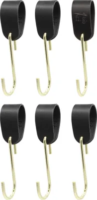 Immagine prodotto di Natural Goods Berlin gancio per cappotto GARD loop, cinturino in pelle vegana PU, loop in pelle, cinturino in pelle, nero, con gancio GARD FLAT in oro, 6 pezzi