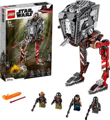 Produktbild von LEGO 75254 Star Wars AT-ST-Räuber, Set mit abfeuerbaren Shootern und 4 Minifiguren, TV-Serie The Mandalorian Kollektion