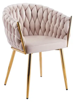 Produktbild von Designer-Polstersessel ZYPHIRA – Beige/Gold
