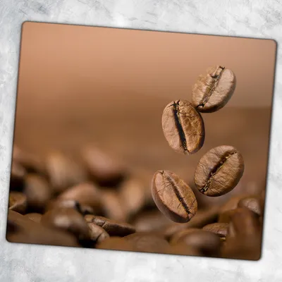 Produktbild von Glas-Herdabdeckplatten Glaskeramikkochfeld-Abdeckung Spritzschutz Glas 60 cm x 52 cm - Kaffeebohnen Kaffee