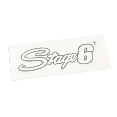 Zdjęcie produktu dla Etykieta samoprzylepna z logo STAGE6 200 x 60 mm w kolorze srebrnym