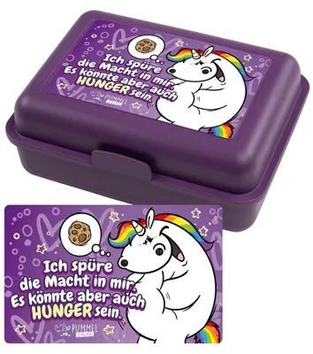 Lunchbox mit Trennwand – Pummeleinhorn, lila, 17,5x12,8x6,9 cm