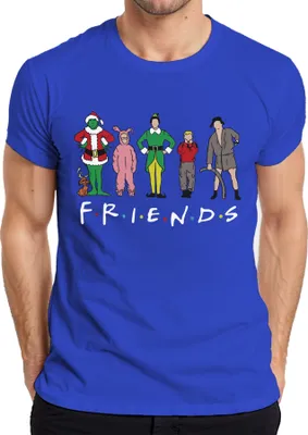 Produktbild von Friends Weihnachtsfilme Cartoon - Weihnachten Christmas Xmas Herren T-Shirt, Blau, L