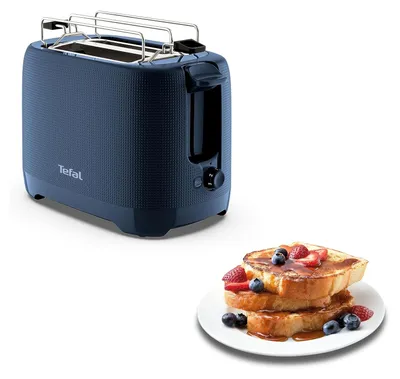 Produktbild von Tefal Morning TT2M1410, 2 Scheibe(n), Blau, Kunststoff, Tasten, Drehregler, 850 W, 167,9 mm