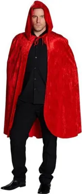Produktbild von Rubies Kostüm Samtcape mit Kapuze rot Gr.M