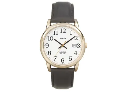 Produktbild von TIMEX Herrenarmbanduhr Classic Laderband - goldfarben T2H291
