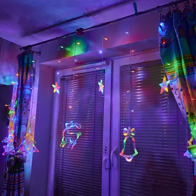 Obrázok produktu pre Aga LED Svetelný záves so Soby 2,5 m Viacfarebný