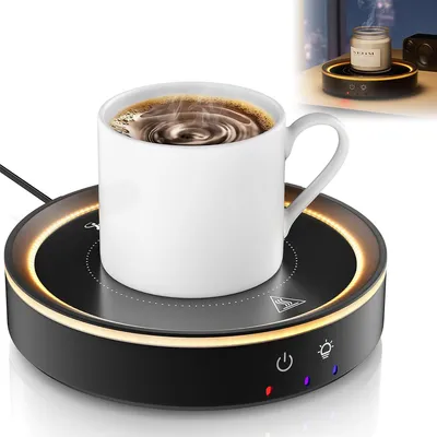 Produktbild von Kaffeetassen-Wärmer, 36 W Heizplatte für den Tisch, 3-stufige Temperaturkontrolle,geeignet für Männer & Frauen,hält Kaffee,Tee, Milch oder Kerzen warm