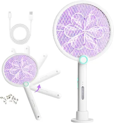 Produktbild von Elektrische Fliegenvernichter – Mückenlampe – Schädlingsbekämpfung – 3-in-1-Funktion – 24 x 5 x 47 cm – Weiß
