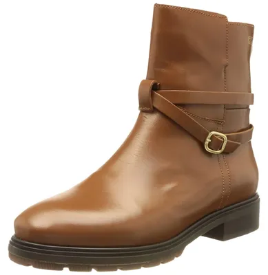 Image de Ceinture en cuir pour femmes Tommy Hilfiger, modèle Low Boot, référence FW0FW06658, couleur marron hiver cognac, taille 41 EU