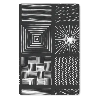 Produktbild von MuchoWow® Mauspad Mousepad Schwarz - Weiß - Abstrakt - Muster 40x60 cm - Mousepads - Maus Mat - Pad - Mausunterlage - Schreibtisch Accesoire