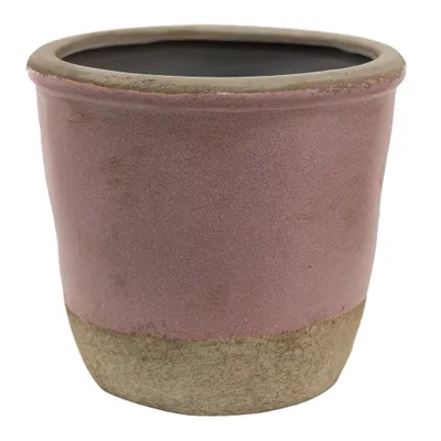 Zdjęcie produktu dla Clayre & Eef Doniczka Ø 19x19 cm Różowo-beżowa Ceramika
