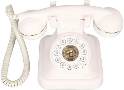 Zdjęcie produktu dla Retro telefon wykonany z trwałego tworzywa ABS, o klasycznym, vintage'owym designie