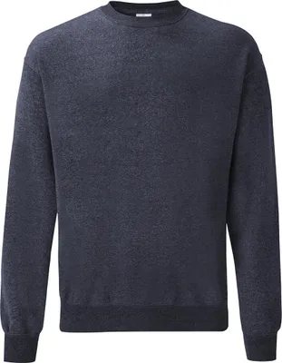 Produktbild von Fruit of the Loom Herren Set-In Sweater Rundhals Pullover Pulli , Größe:L, Farbe:Heather Navy