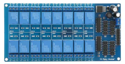 16-Kanal 12V Relaismodul mit Optokoppler, 220V 10A