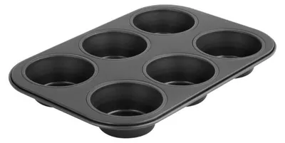Image de Moule à muffins 6 empreintes 28 x 19 cm Zenker Black Metallic