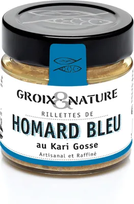 Produktbild von Groix et Nature, Französische Feinkost, Hummer Rillette mit Kari Gosse, mit Currypulver, bretonische Art, 100 g