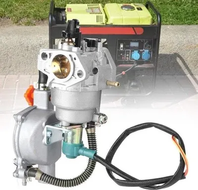 Obrázok produktu pre Karburátor generátora na LPG CNG s dvojitým palivom - Vhodný pre GX390 188F - Manuálny sytič - Príslušenstvo - 4,5-5,5 kW - Diely kosačiek na trávu.