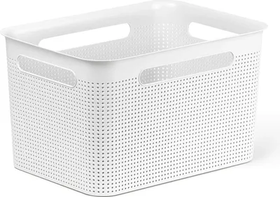 Immagine prodotto di Scatola Rotho 16L Brisen - Scatola di plastica 36,0 x 26,2 x 21,1 cm - Scatola organizer con manici - Cestino portaoggetti Scatola di plastica Scatola multiuso Scatola
