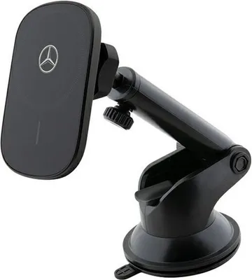 Produktbild von Mercedes Silver Stars Magsafe 15W Induktionshalter für Armaturenbrett oder Windschutzscheibe - Schwarz