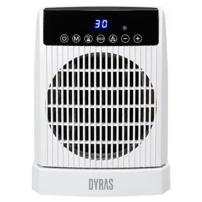 Obrázok produktu pre Dyras FH-2000, ohrievač, 2000 W, LED displej, ECO režim, 2 úrovne ohrevu, oscilácia, časovač, ventilátor