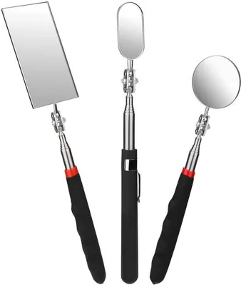 Produktbild von Famanu Inspektionsspiegel Set - 3 in 1 Teleskopspiegel für Auto- und Gesundheitsinspektion