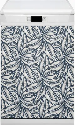 Produktbild von Magnete  Dekorative Magnet Folie für Geschirrspüler 45x80 cm Küche  - Blätter gezeichnet