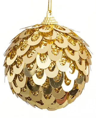 Weihnachtskugeln, gold, Kunststoff, 3 Stück, 10x10x10 cm