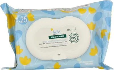 Obrázok produktu pre 25x Klorane Bebe jemné čistiace obrúsky