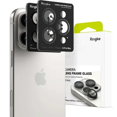Zdjęcie produktu dla Ringke Glass (2 szt.) (Szkło aparatu) iPhone 16 Pro iPhone 16 Pro - czarne
