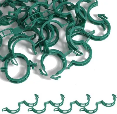 Immagine prodotto di Mollette in plastica per fiori e piante rampicanti, verdi, 100 pezzi