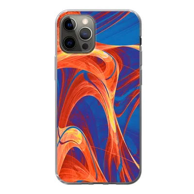 Produktbild von MuchoWow® Handyhülle Schutzhülle Hülle für iPhone 12 Pro Kunst - Wellen - Farbe - Psychedelisch Silikon Softcase Handy Hülle - Abdeckung