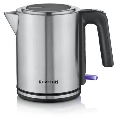 Zdjęcie produktu dla Severin WK 3489, 1 l, 2400 W, Czarny, Srebrny, Plastik, Stal nierdzewna, Wskaźnik poziomu wody, Bezprzewodowy