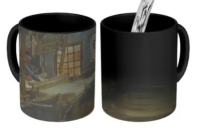 Obrázok produktu pre MuchoWow® Magický pohár Tkáč - Vincent van Gogh 350 ml Pohár na zmenu farby Darček Nápad na darček - Foto hrnček