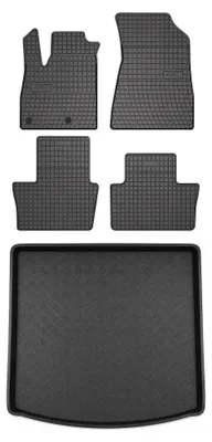Produktbild von Gummimatten + Kofferraumwanne für Renault Arkana 2021- (oberer Ladeboden) – Schwarz, passgenau – Wielganizator SolidPRO