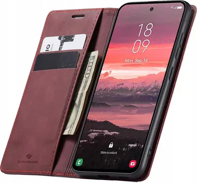 Image de SPACECASE Etui portefeuille pour Galaxy S25 Edge Rouge