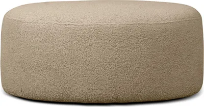 Obrázek produktu pro Puf Konsimo v modernistickém stylu "RAGGI", béžový, látka/pěna, loft, 80x36cm