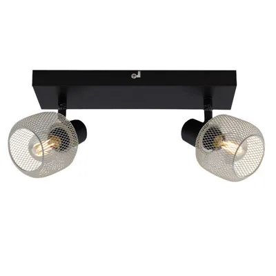 Produktbild von Olucia - EMADO - Deckenleuchte - Grau / Schwarz - 2 Lampen