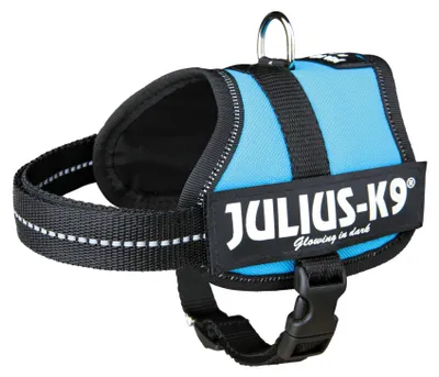 Productafbeelding van Trixie Julius-K9 Powerharnas Mini-Mini/S: 40-53 cm, aquamarijn