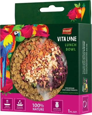 Image de Vitapol Vitaline Lunch Bowl - Collation naturelle pour perroquets de taille moyenne et grande