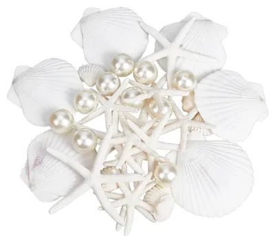 25 Muscheln & Seesterne + 10 Acrylperlen für DIY-Deko