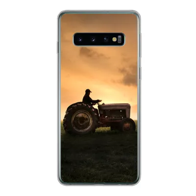 Produktbild von MuchoWow® Handyhülle Schutzhülle Hülle für Samsung Galaxy S10 Traktor - Landwirt - Nebel Silikon Softcase Handy Hülle - Handytasche