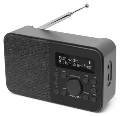 Productafbeelding van Draagbare DAB, DAB+ Digitale Radio & FM Radio - Zwart
