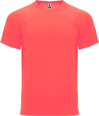 Produktbild von Roly CA6401 | Herren Monaco T-Shirt, schnelltrocknend, atmungsaktiv - Farbe: Fluor Coral 234 - Größe: 3XL
