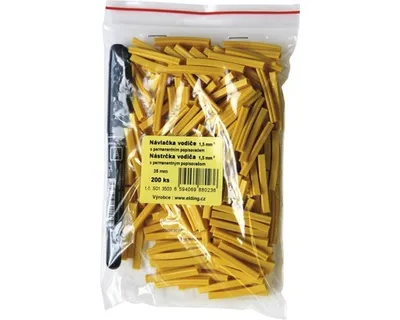 Obrázek produktu pro Návlačka vodiče průměr 1,5 mm, délka 3,5 cm, bal.= 200 ks (bez popisovače v balení)