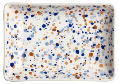 Produktbild von iittala - Oiva Toikka Collection, Platte A4 10 x 15 cm, Helle blue-brown