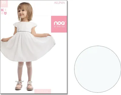 Produktbild von Dünne Kinderstrumpfhose ALUNIA kleine Größen 104-110 Perle