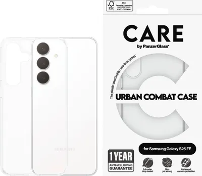 Image de Étui CARE de PanzerGlass Flagship Urban Combat pour Samsung Galaxy S25 FE - transparent